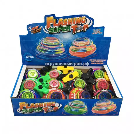 Волчки (свет и музыка) в боксе 12 шт 2091