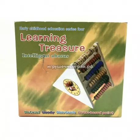 Деревянная логическая игрушка Часы и счёт 93-70