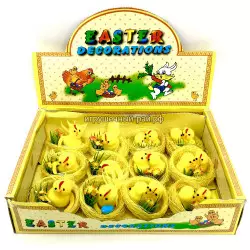 Цыплята с гнездом (бокс из 12 шт) 15-9184