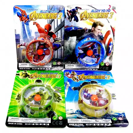 Волчок Супер-герои на блистере (4 вида) ассортимент 3011G