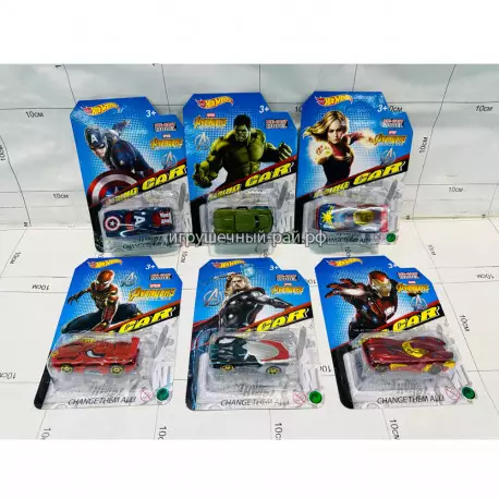 Машинка Хот вилс Супер-герои (ассортимент) на блистере 6680-1