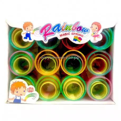 Пружинки Радуга (3 в 1) бокс из 12 шт 3680