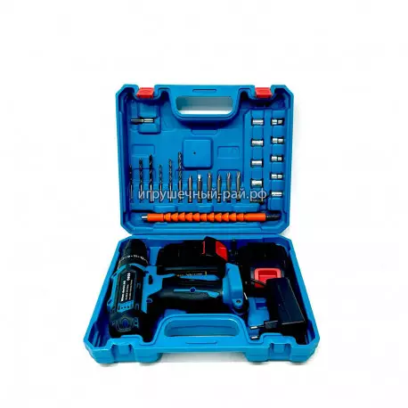 Шуруповерт аккумуляторный с инструментами 331-02