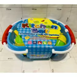 Набор для пикника в пластиковой корзинке 322-5