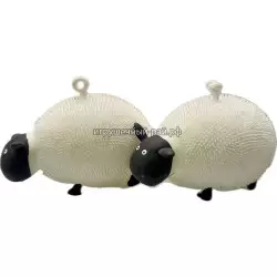 Резиновая игрушка Овечка антистресс (со светом, 22 см) бокс из 24 шт MM-206