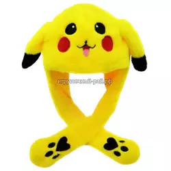 Мягкая шапка с ушами Пикачу B-02