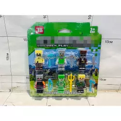 Фигурки для конструктора Майнкрафт (набор из 6 шт) на блистере 33400