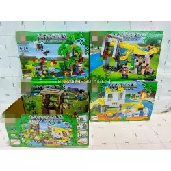 Конструкторы Майнкрафт (LB+, 4 вида, ~212 дет) бокс из 4 шт LB1136