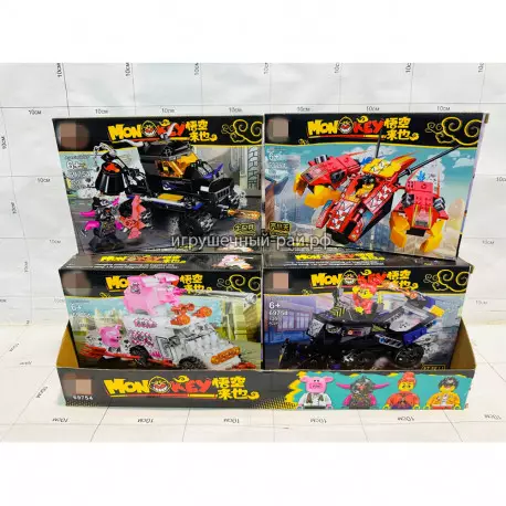 Конструкторы Манки бой (PRCK, 4 вида ~120 дет) бокс из 8 шт 69754