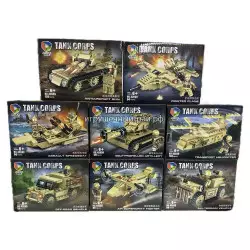 Конструкторы Военная техника (Jiqile, 8 видов, ~125 дет) бокс из 8 шт 42039