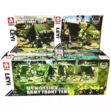 Конструкторы Милитари - Военный спецназ (4 вида) бокс из 8 шт 83016