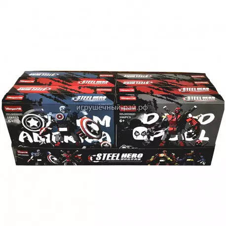 Конструкторы Супер-герои (4 вида) бокс из 8 шт 288028