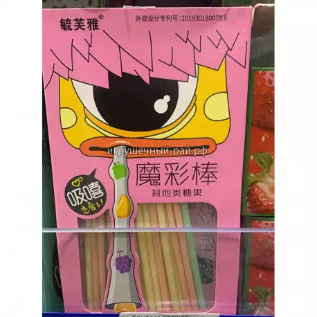 Йогуртовые палочки / мармеладные трубочки розовая 35 гр (уп. 20 шт)