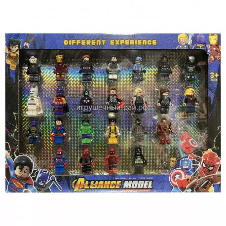 Фигурки Супер-герои для конструктора (набор из 24 шт) в коробке 22652