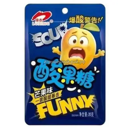 Кислые конфеты Манго 20 гр (уп. 20 шт)