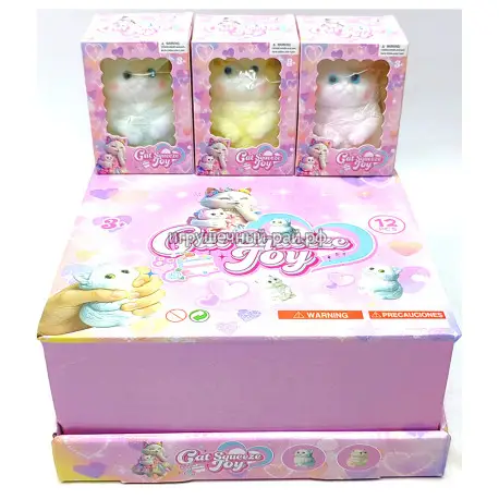 Игрушка-антистресс Кошка ассортимент бокс из 12 шт SY-223